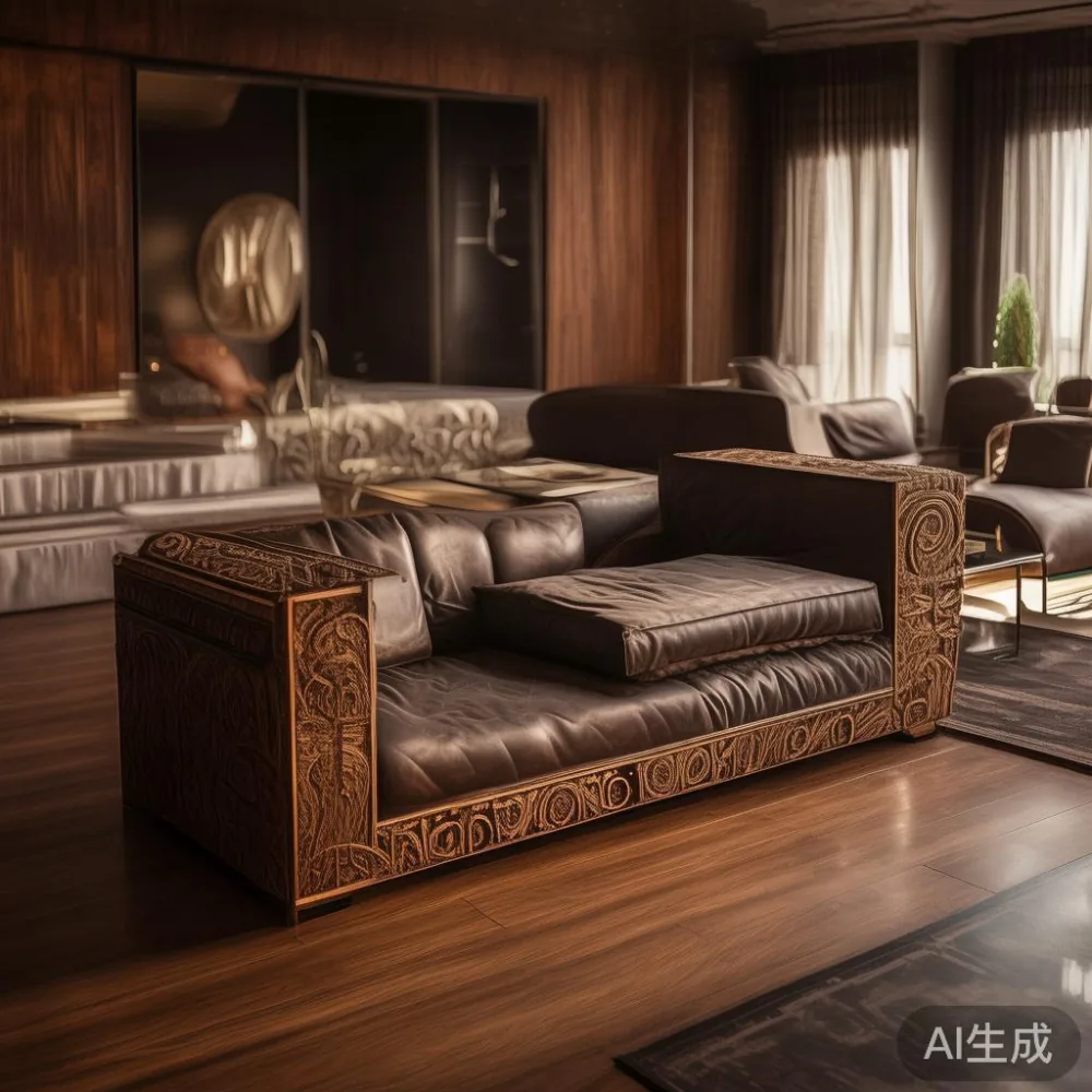Luxury majlis furniture set in a contemporary living room, Riyadh